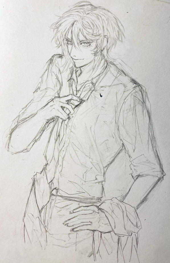 Sketch: half - body